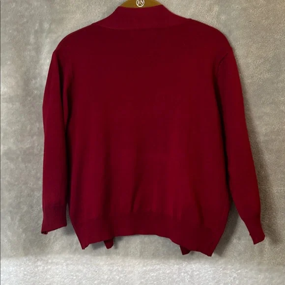 Grace Karin Women's Deep Red Open Front 3/4Sleeve Cardigan - Picture 4 of 8